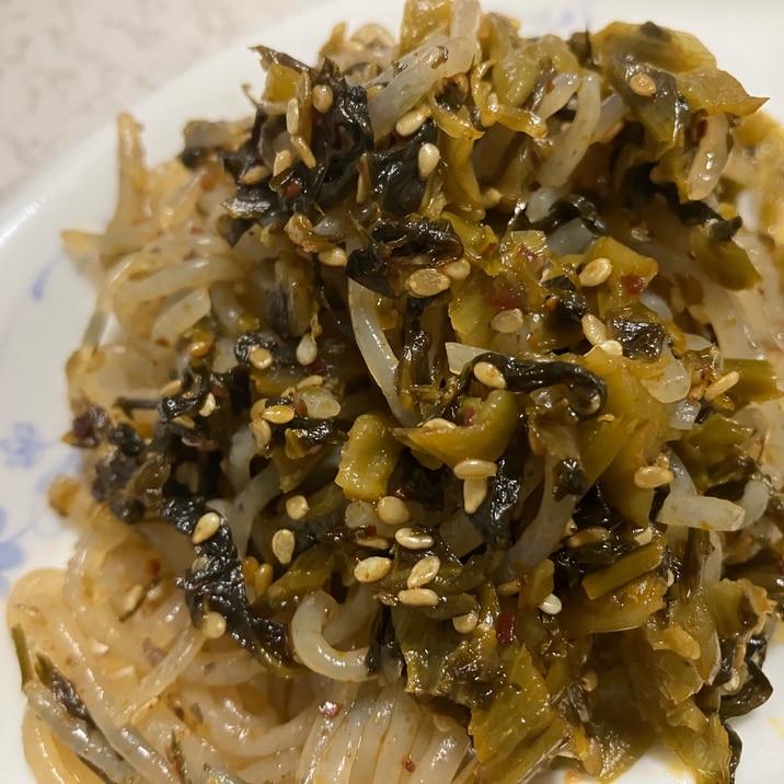 糸こんにゃくの高菜炒め